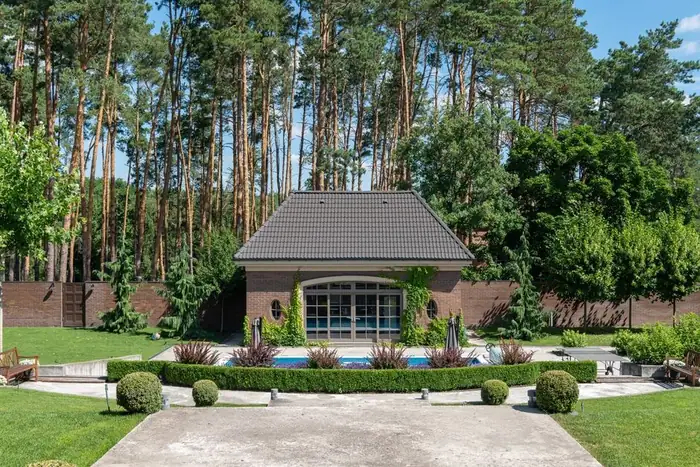 Landscaped pool surrounds and garden